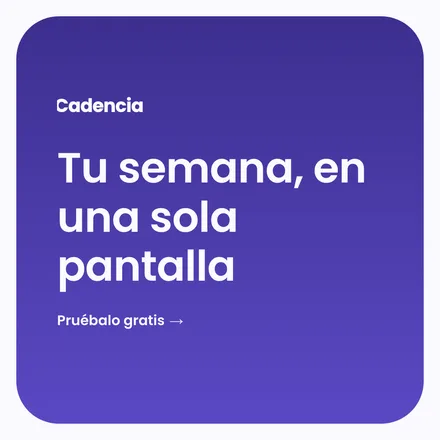 Publicación de una startup: «Tu semana, en una sola pantalla».