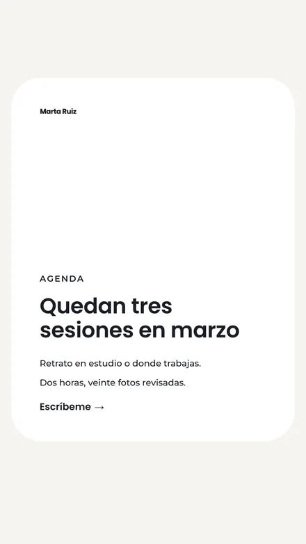 Publicación de agenda: «Quedan tres sesiones en marzo».